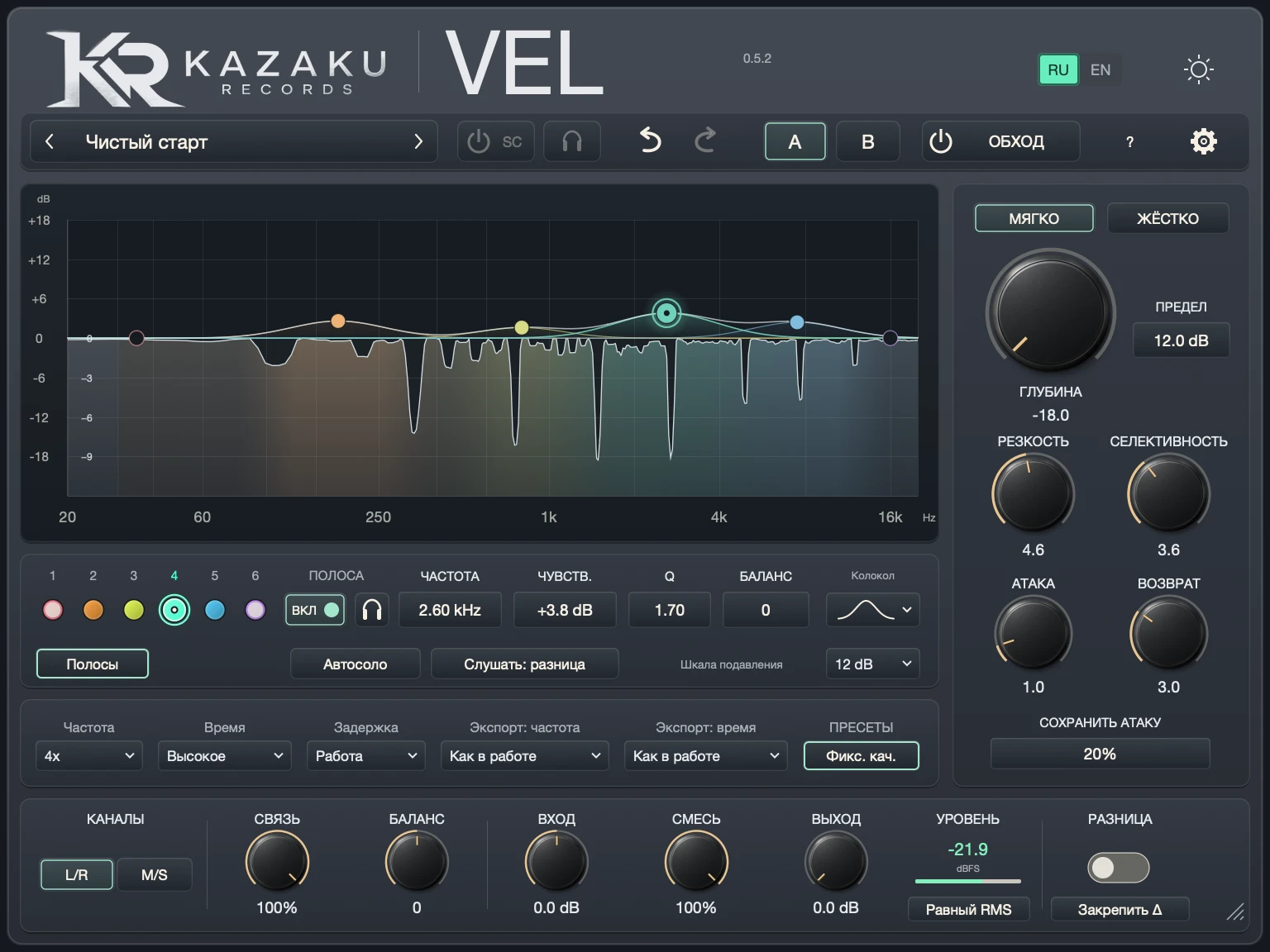 Настоящий интерфейс VEL